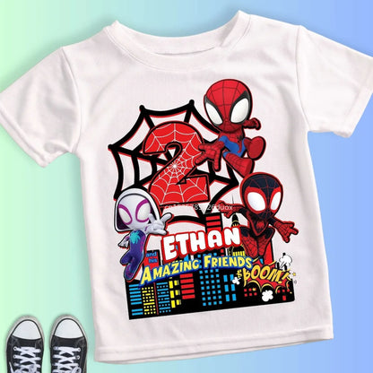 Dětské narozeninové triko Spiderman
