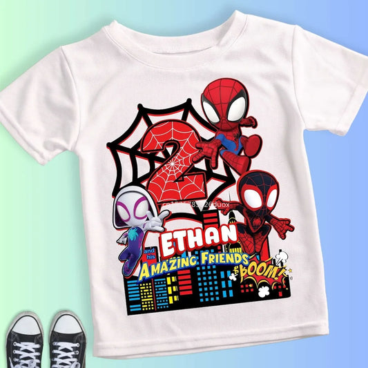 Dětské narozeninové triko Spiderman