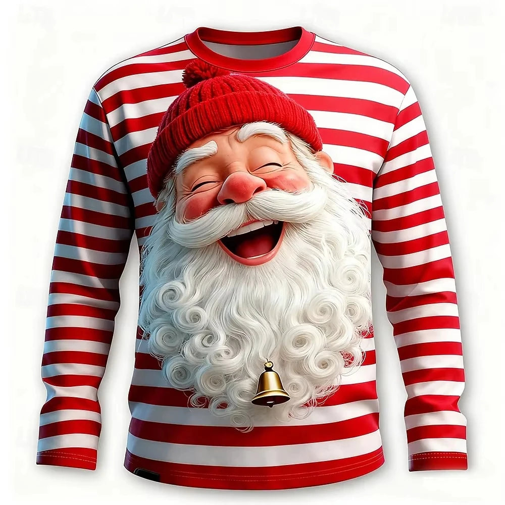 Pánské triko s dlouhým rukávem se Santou