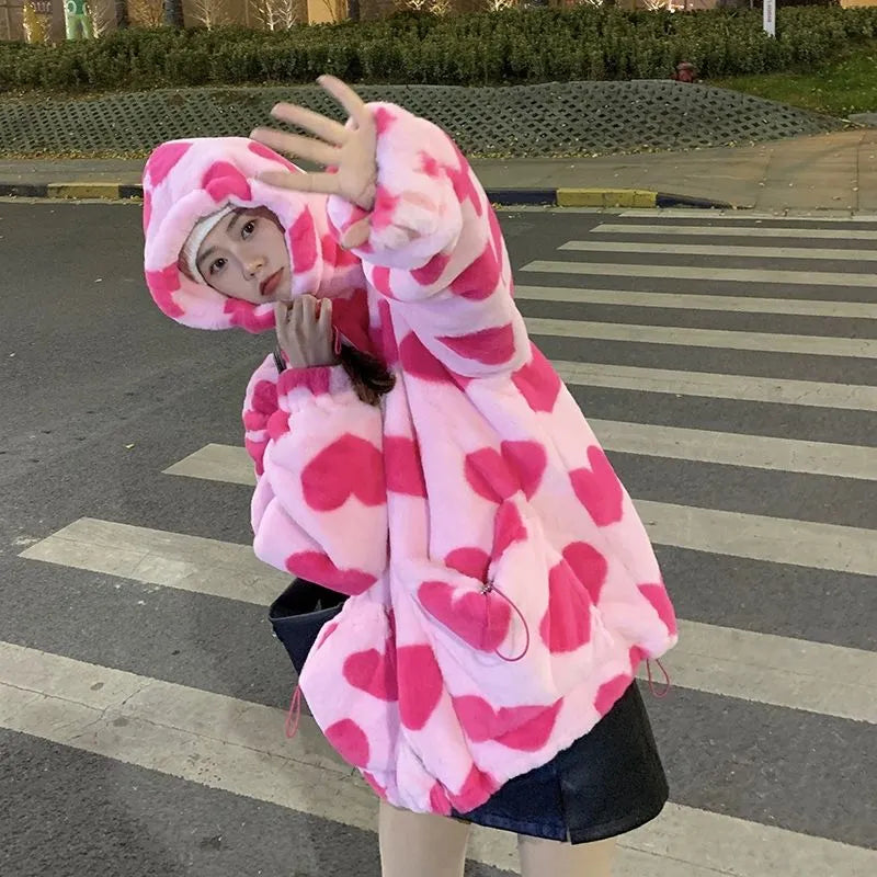 Dámská bunda se srdíčky