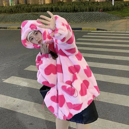 Dámská bunda se srdíčky