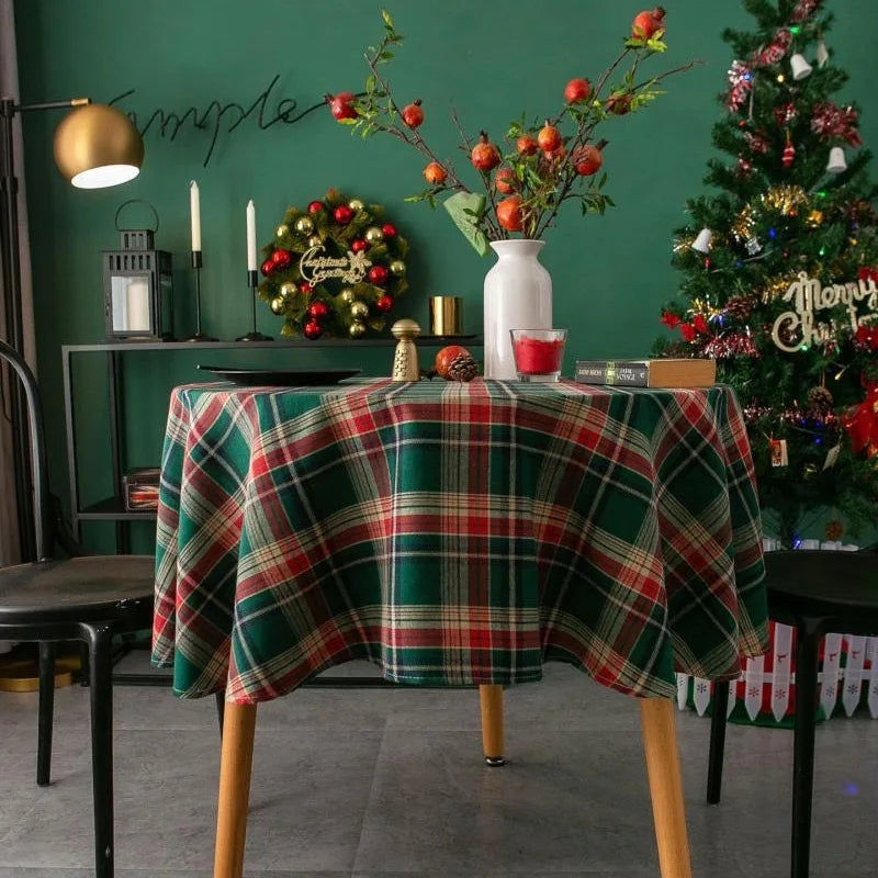 Dekorativní vánoční kulatý ubrus