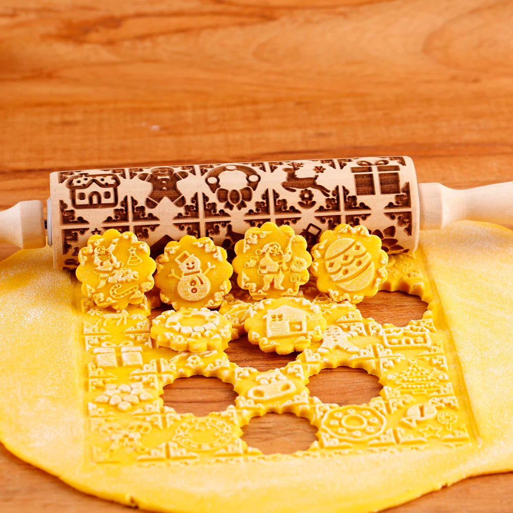 Váleček s vánočními vzory