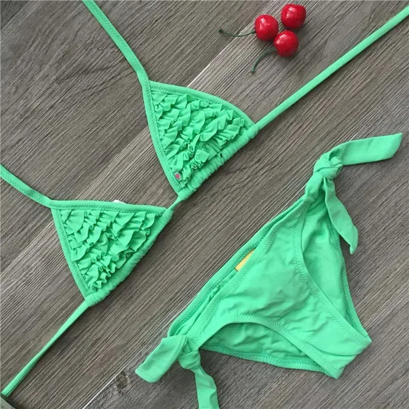 Dívčí bikiny s volánky