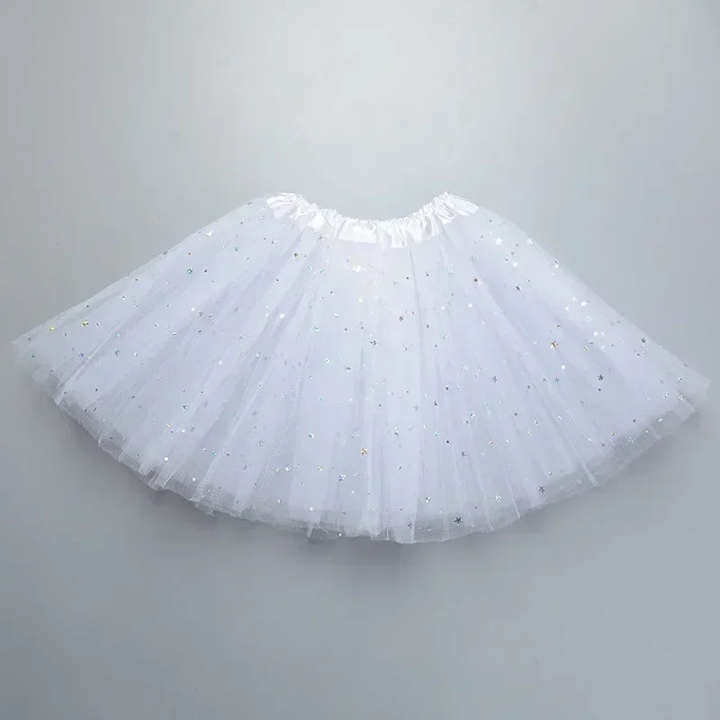 Dívčí tutu sukně se třpytem
