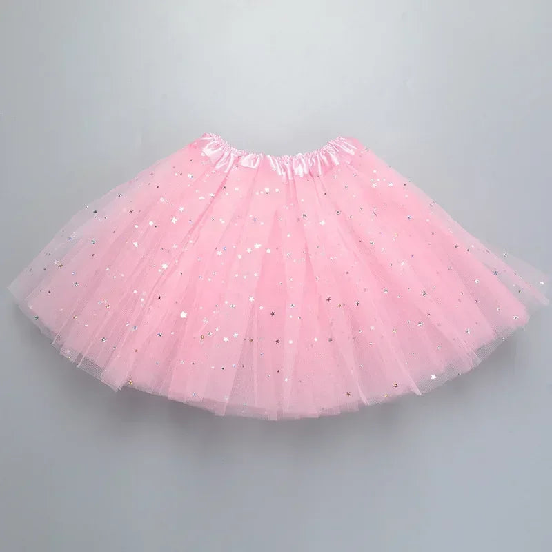 Dívčí tutu sukně se třpytem