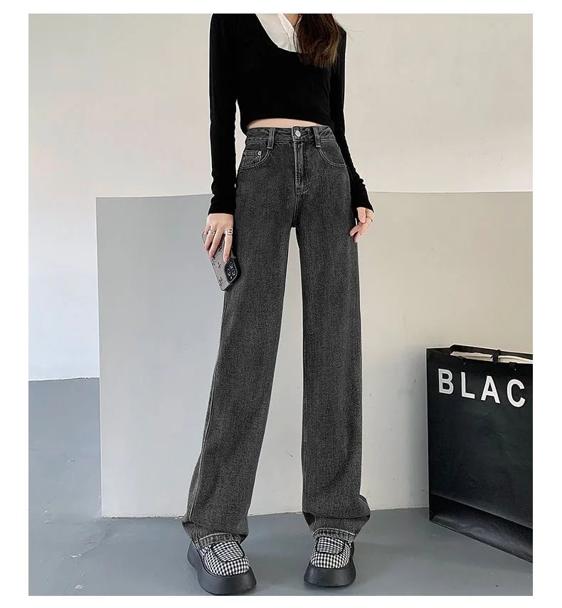 Dámské high waisted oversized džíny