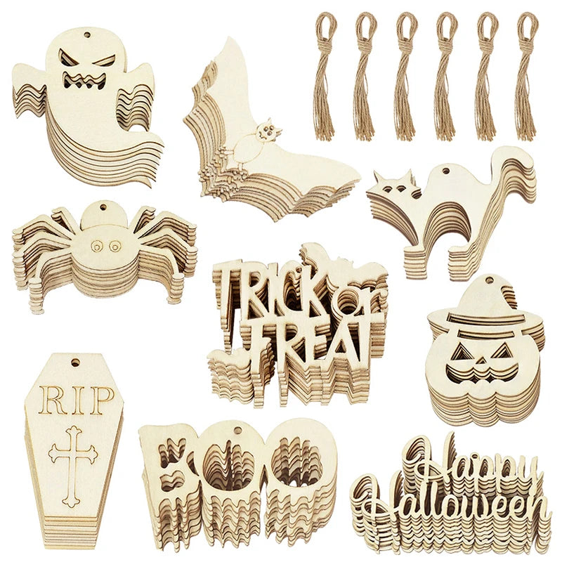 Dřevěné dekorace Halloween