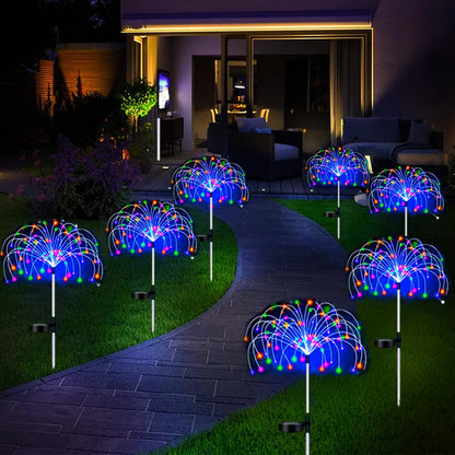 Solární Led světla ohňostroj
