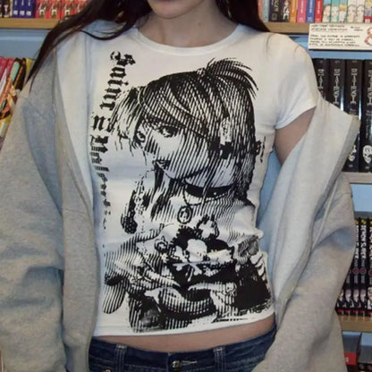 Dámské anime y2k triko