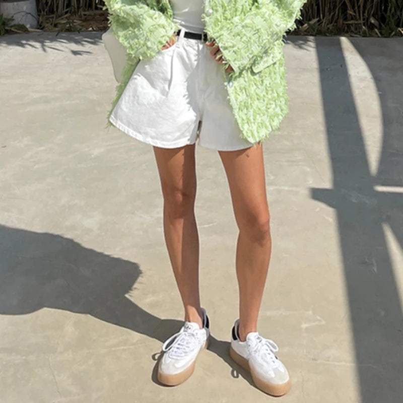 Dámské volné high waisted šortky