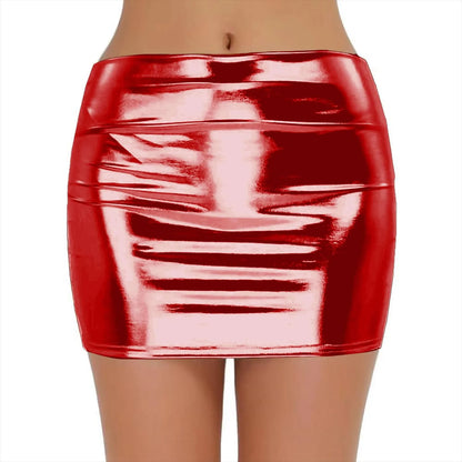 Dámská metalická sukně