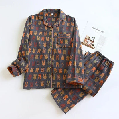 Dámské pohodlné pyžamo se vzorem