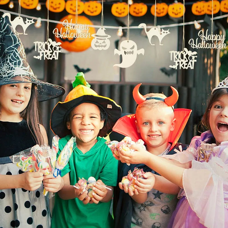 Dřevěné dekorace Halloween
