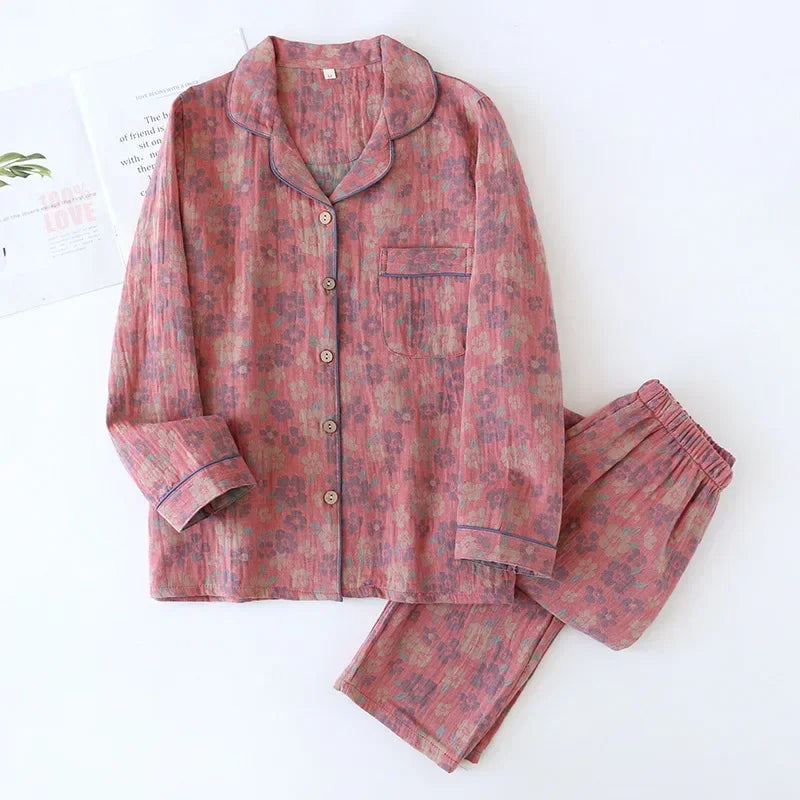 Dámské pohodlné pyžamo se vzorem