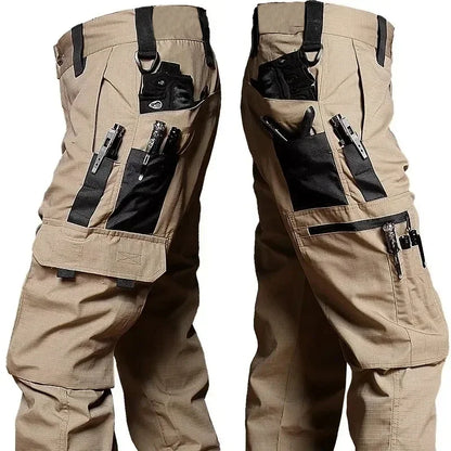 Pánské outdoorové cargo kalhoty, khaki