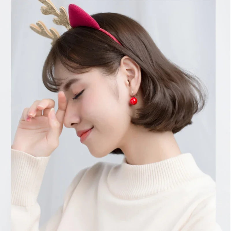 Stříbrné vánoční náušnice