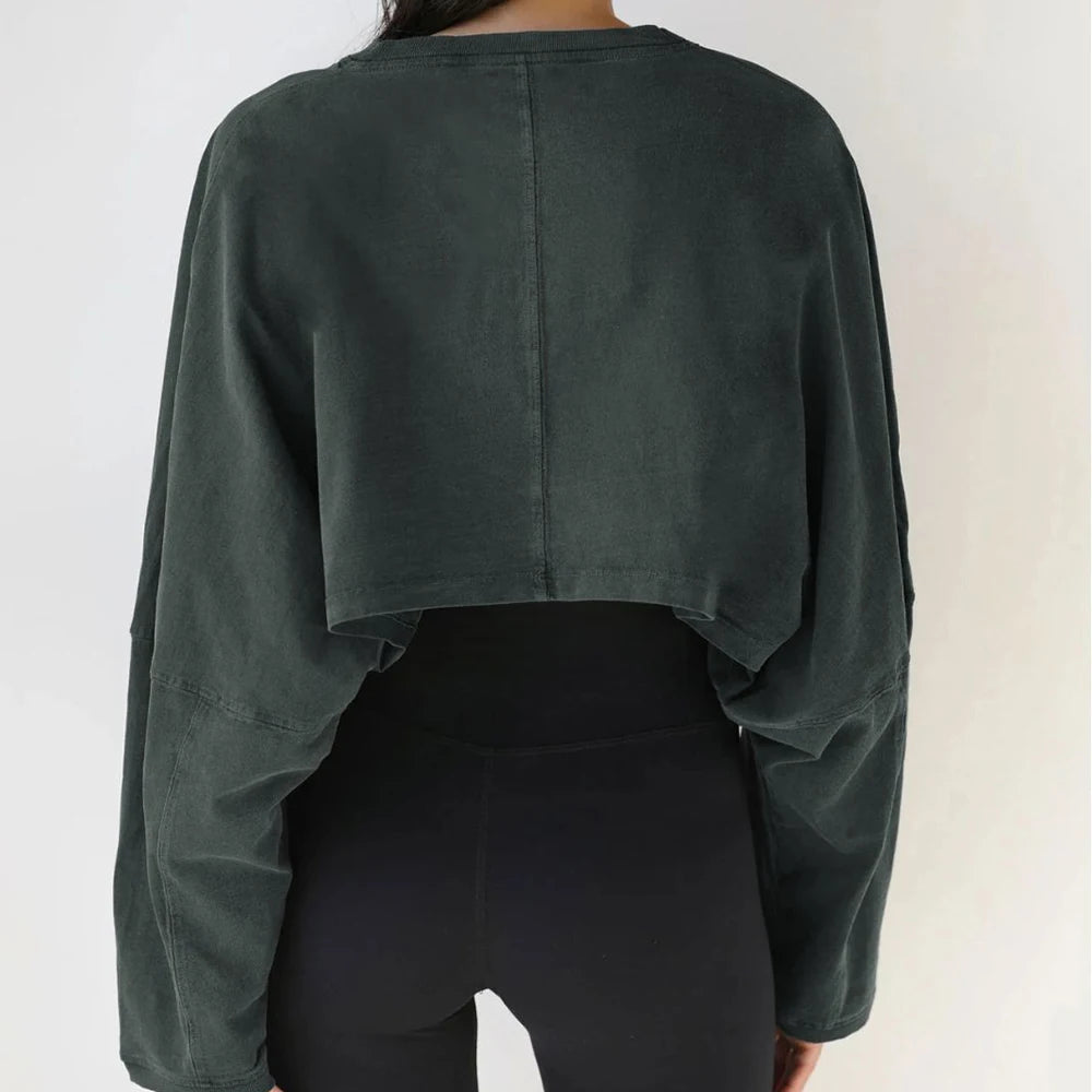 Dámská sportovní croptop mikina