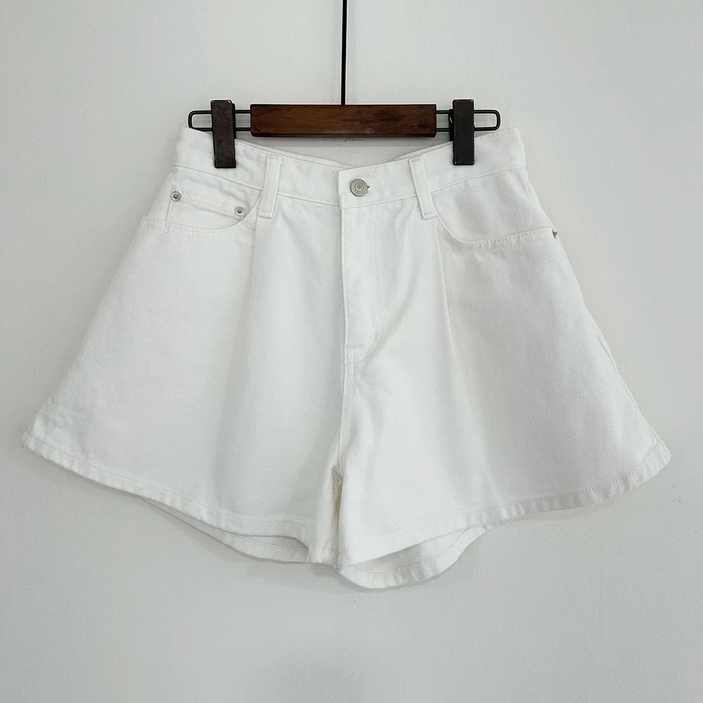 Dámské volné high waisted šortky