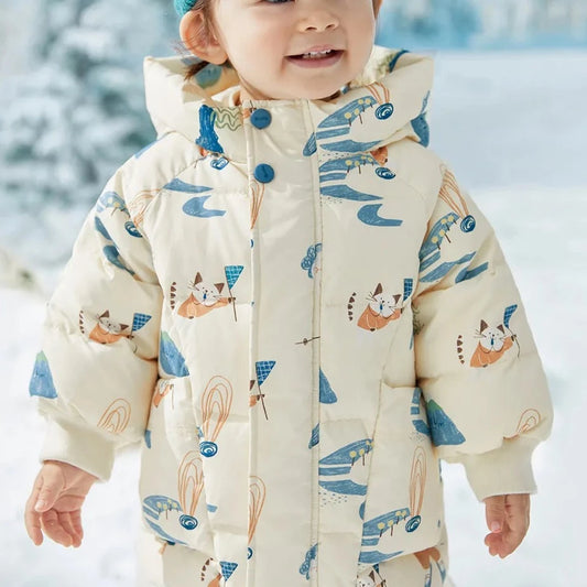 Dětská zimní bunda se vzorem