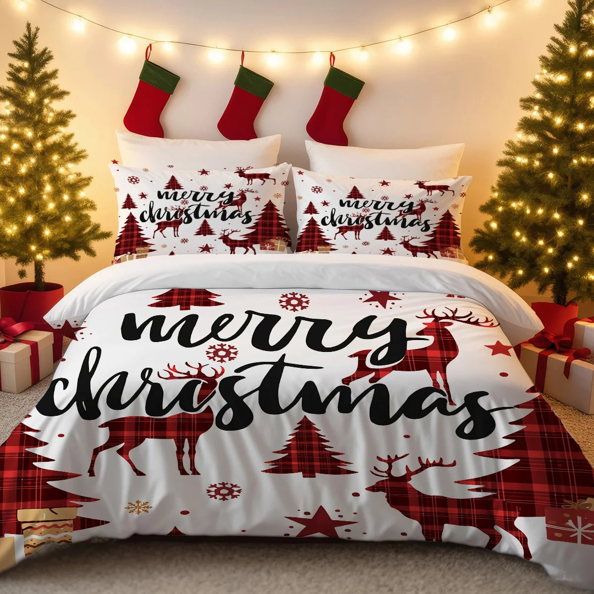 Povlečení s nápisem Merry Christmas