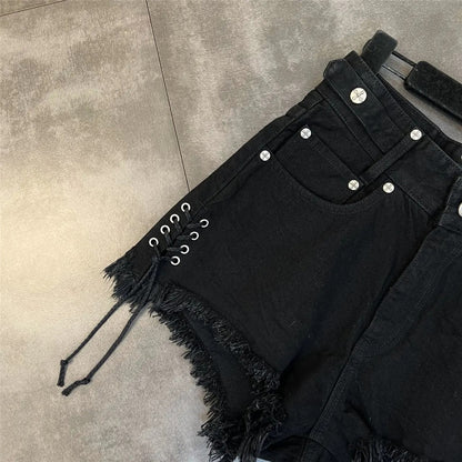 Dámské gothic denim šortky