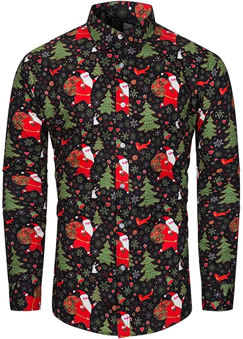 Pánská vánoční košile se vzorem