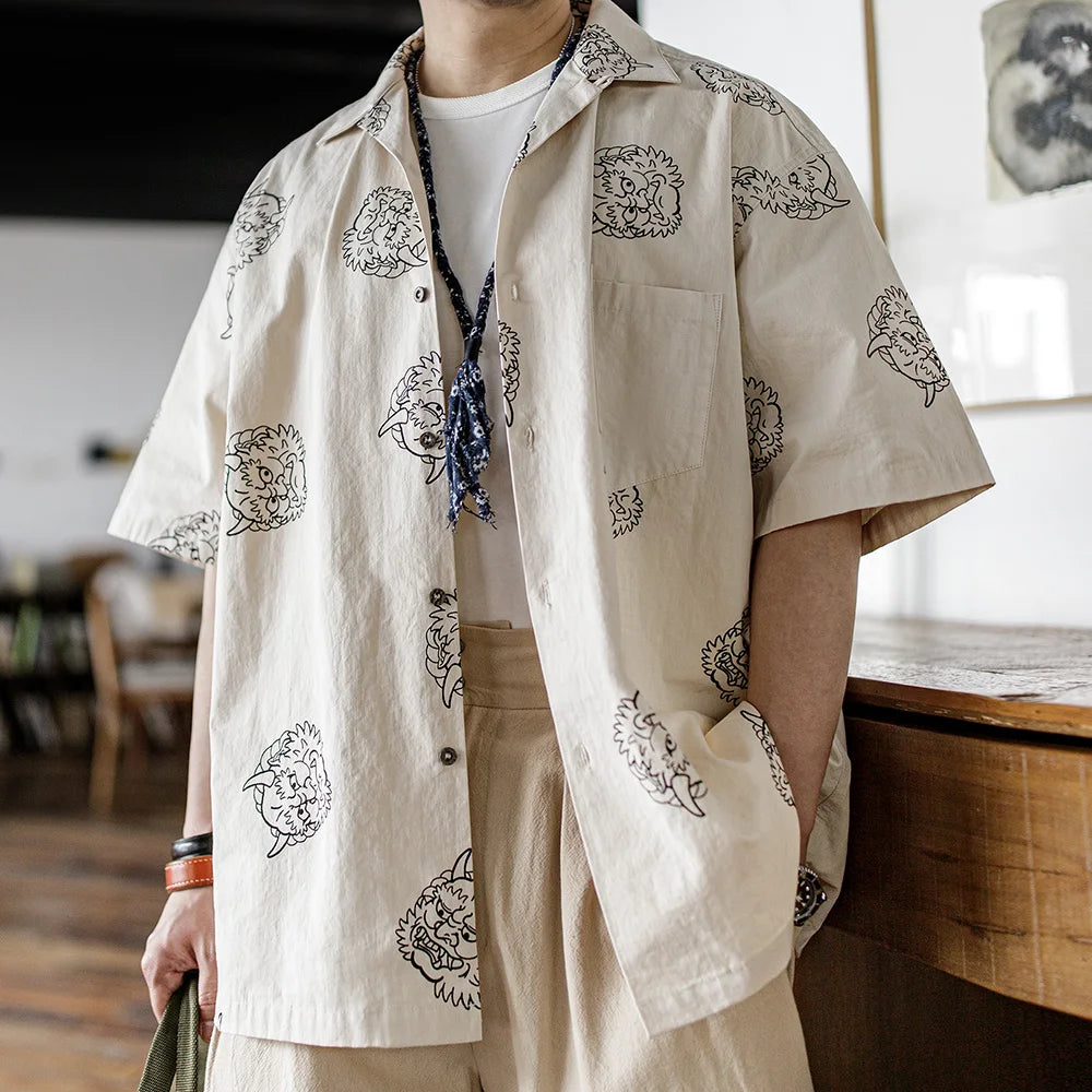 Pánská košile v japonském stylu 100 % bavlna
