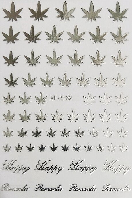 Nálepky na nehty Weed
