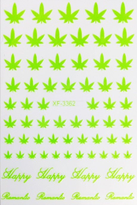 Nálepky na nehty Weed