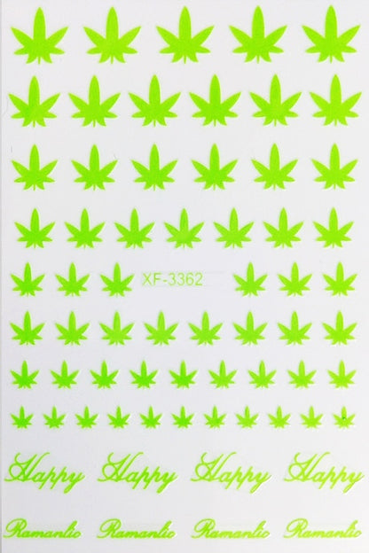 Nálepky na nehty Weed