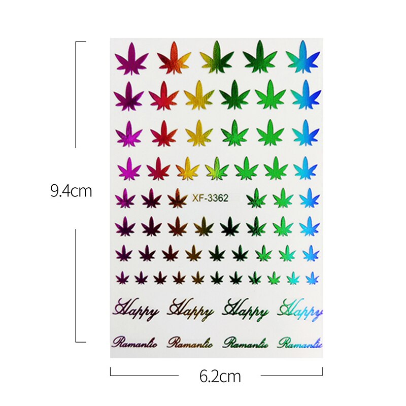 Nálepky na nehty Weed