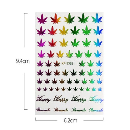 Nálepky na nehty Weed