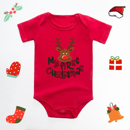 Vánoční body s nápisem My First Christmas Baby