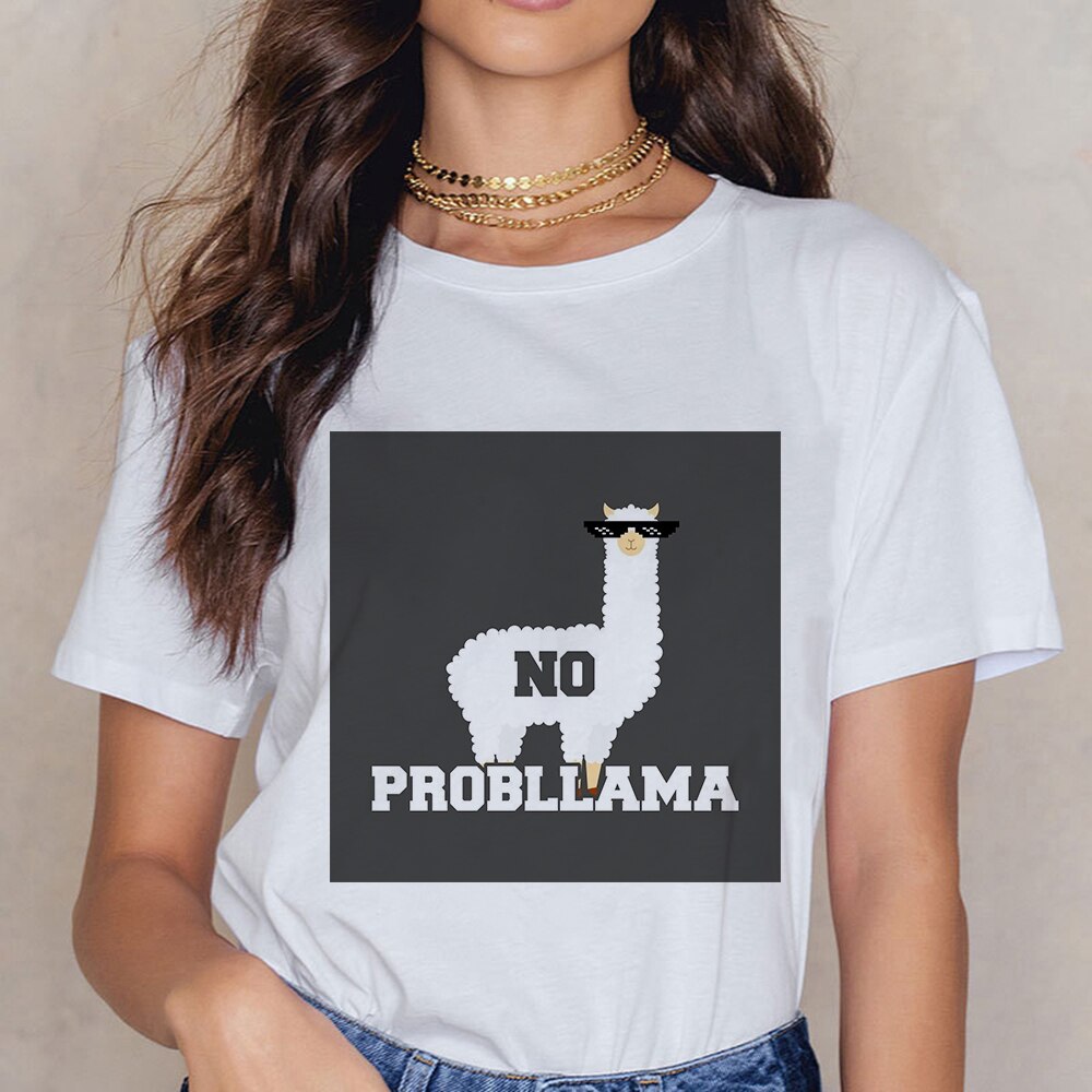 Dámské triko s potiskem lamy
