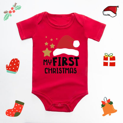 Vánoční body s nápisem My First Christmas Baby