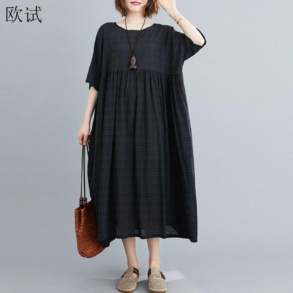 Dámské volné plus size letní šaty