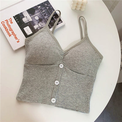 Dámský croptop s knoflíky