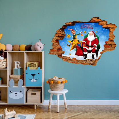 Samolepka na zeď Santa