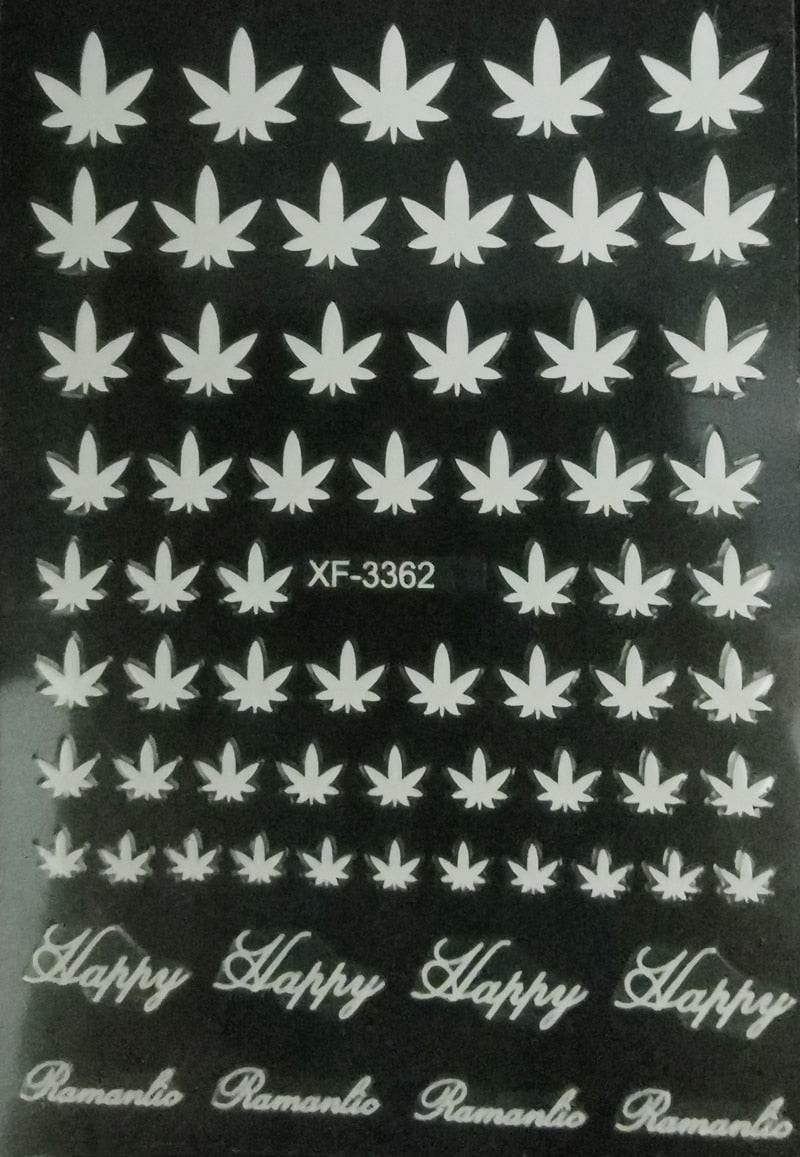 Nálepky na nehty Weed