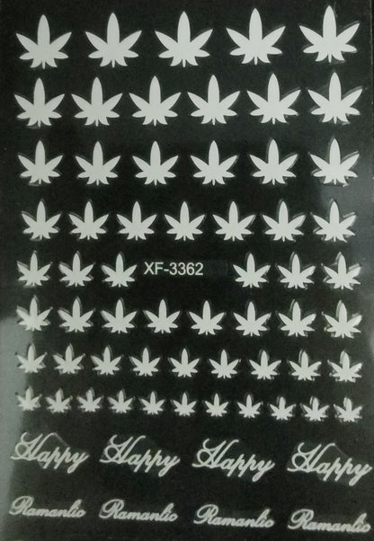 Nálepky na nehty Weed