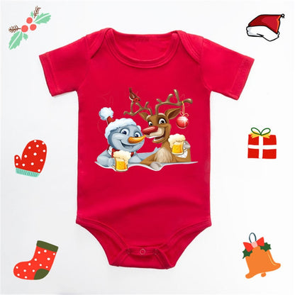 Vánoční body s nápisem My First Christmas Baby