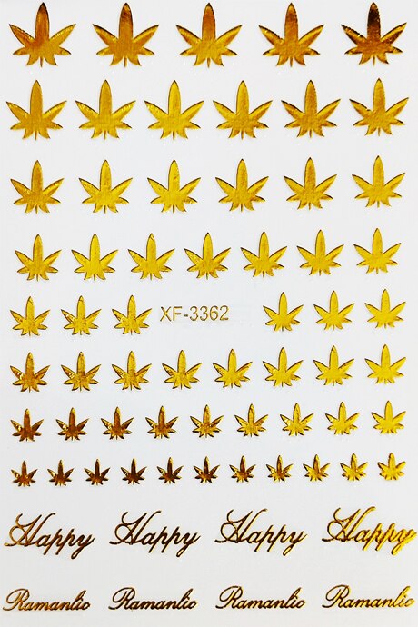 Nálepky na nehty Weed