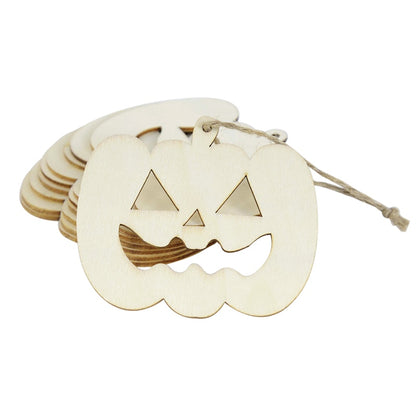 Dřevěné doplňky na Halloween 10 ks