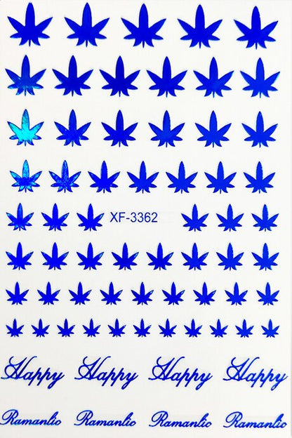 Nálepky na nehty Weed