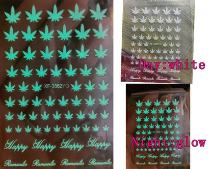 Nálepky na nehty Weed