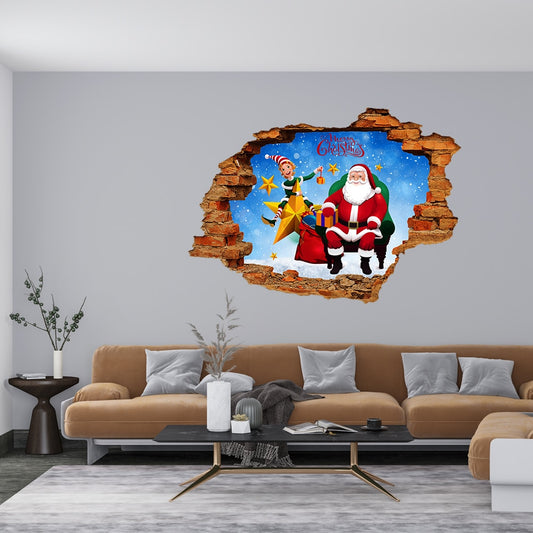 Samolepka na zeď Santa
