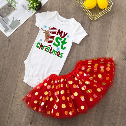 Vánoční body a sukně pro batolata