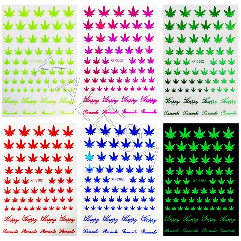 Nálepky na nehty Weed