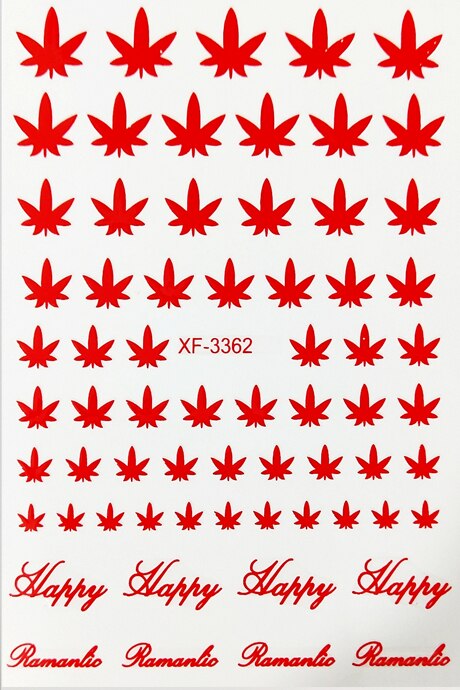 Nálepky na nehty Weed